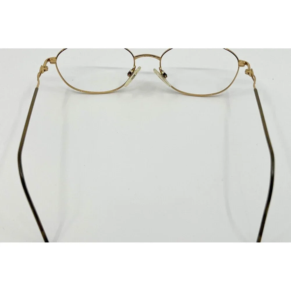 Unbranded Eyeglasses Frames Womens Gold Oval Full Rim 52-17-135 52mm